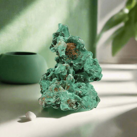 Get your Fibrous Malachite from Miringi Mine online now or in store at Forever Gems in Franschhoek, South Africa