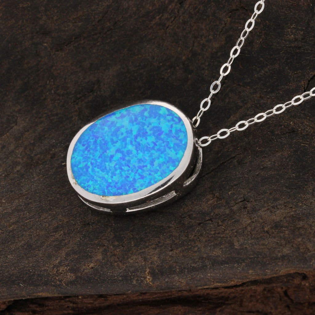 Buy your Firelight Collection: Oval Synthetic Opal Necklace online now or in store at Forever Gems in Franschhoek, South Africa