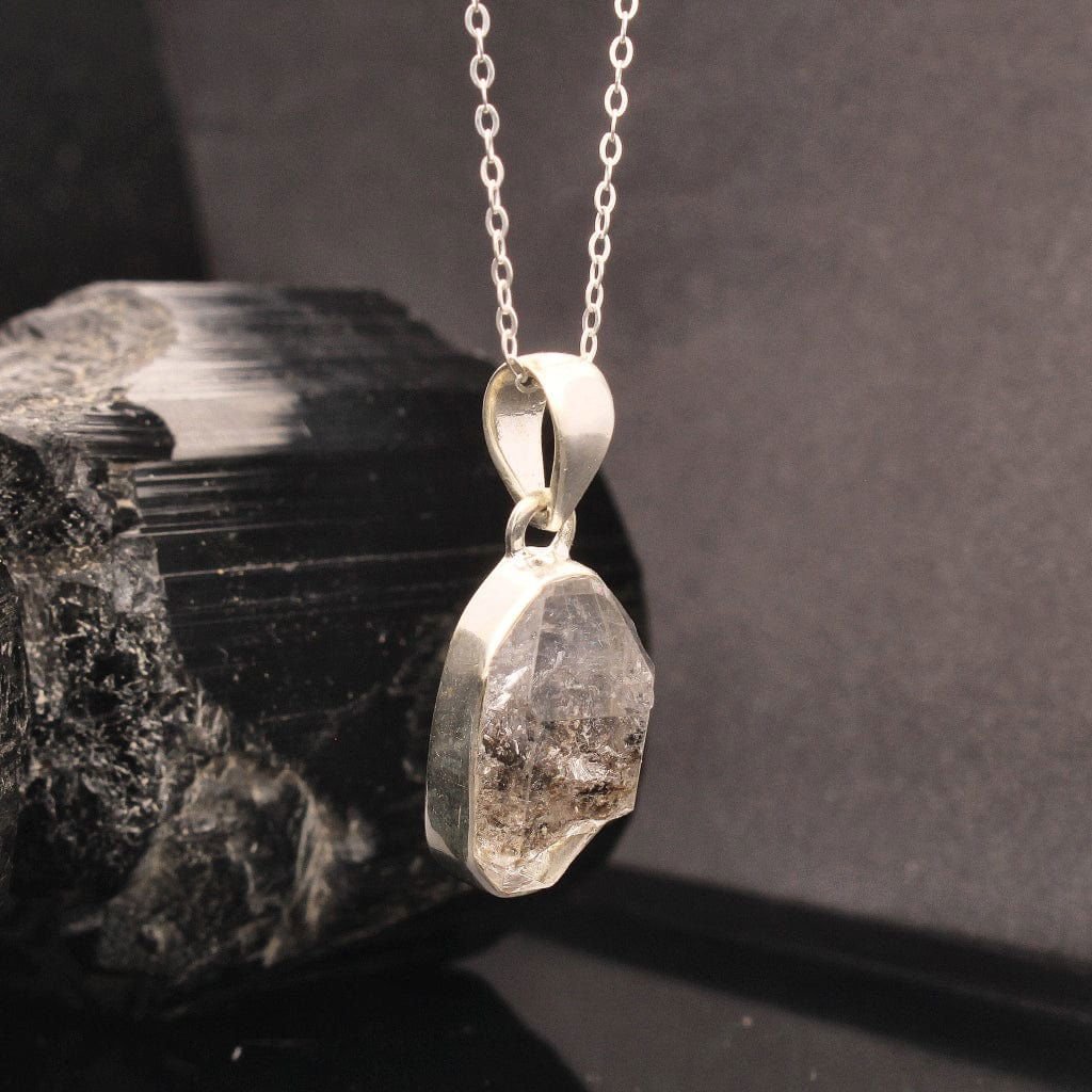 Buy your Herkimer Sparkle: Rough Sterling Silver Necklace online now or in store at Forever Gems in Franschhoek, South Africa