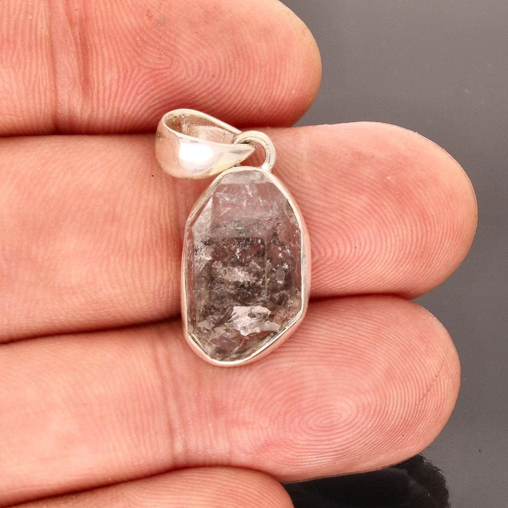 Buy your Herkimer Sparkle: Rough Sterling Silver Necklace online now or in store at Forever Gems in Franschhoek, South Africa