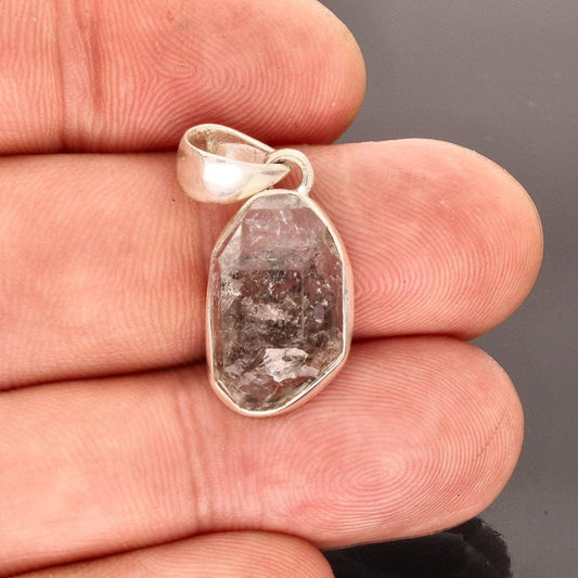 Get your Herkimer Sparkle: Rough Sterling Silver Necklace online now or in store at Forever Gems in Franschhoek, South Africa