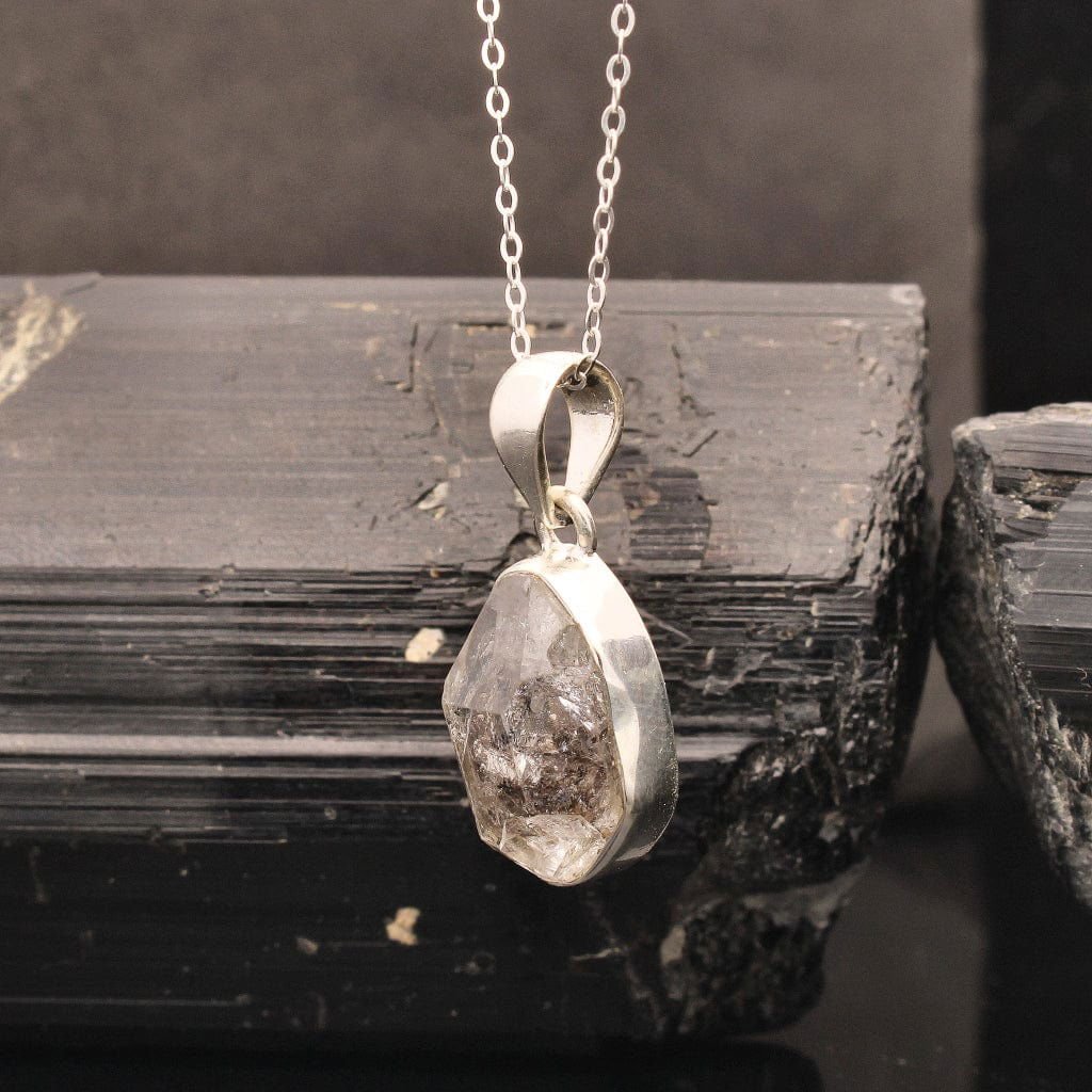 Buy your Herkimer Sparkle: Rough Sterling Silver Necklace online now or in store at Forever Gems in Franschhoek, South Africa