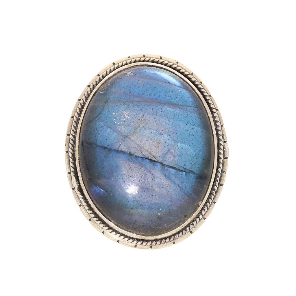 Get your Labradorite Dreams: Handcrafted Sterling Silver Ring Set on Tri-Band Texture online now or in store at Forever Gems in Franschhoek, South Africa