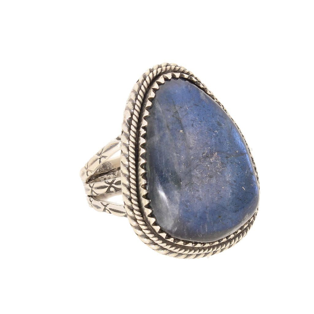 Get your Labradorite Dreams: Handcrafted Sterling Silver Ring Set on Tri-Band Texture online now or in store at Forever Gems in Franschhoek, South Africa