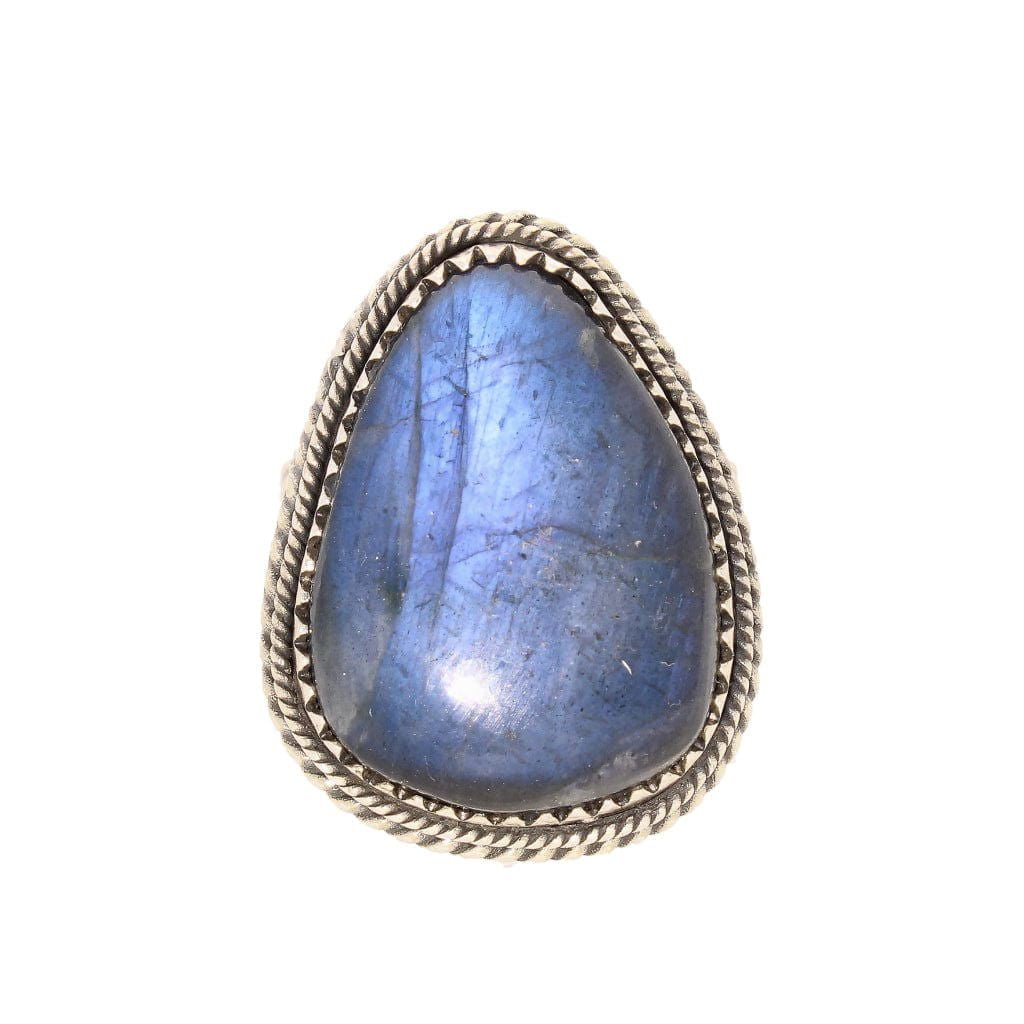 Get your Labradorite Dreams: Handcrafted Sterling Silver Ring Set on Tri-Band Texture online now or in store at Forever Gems in Franschhoek, South Africa