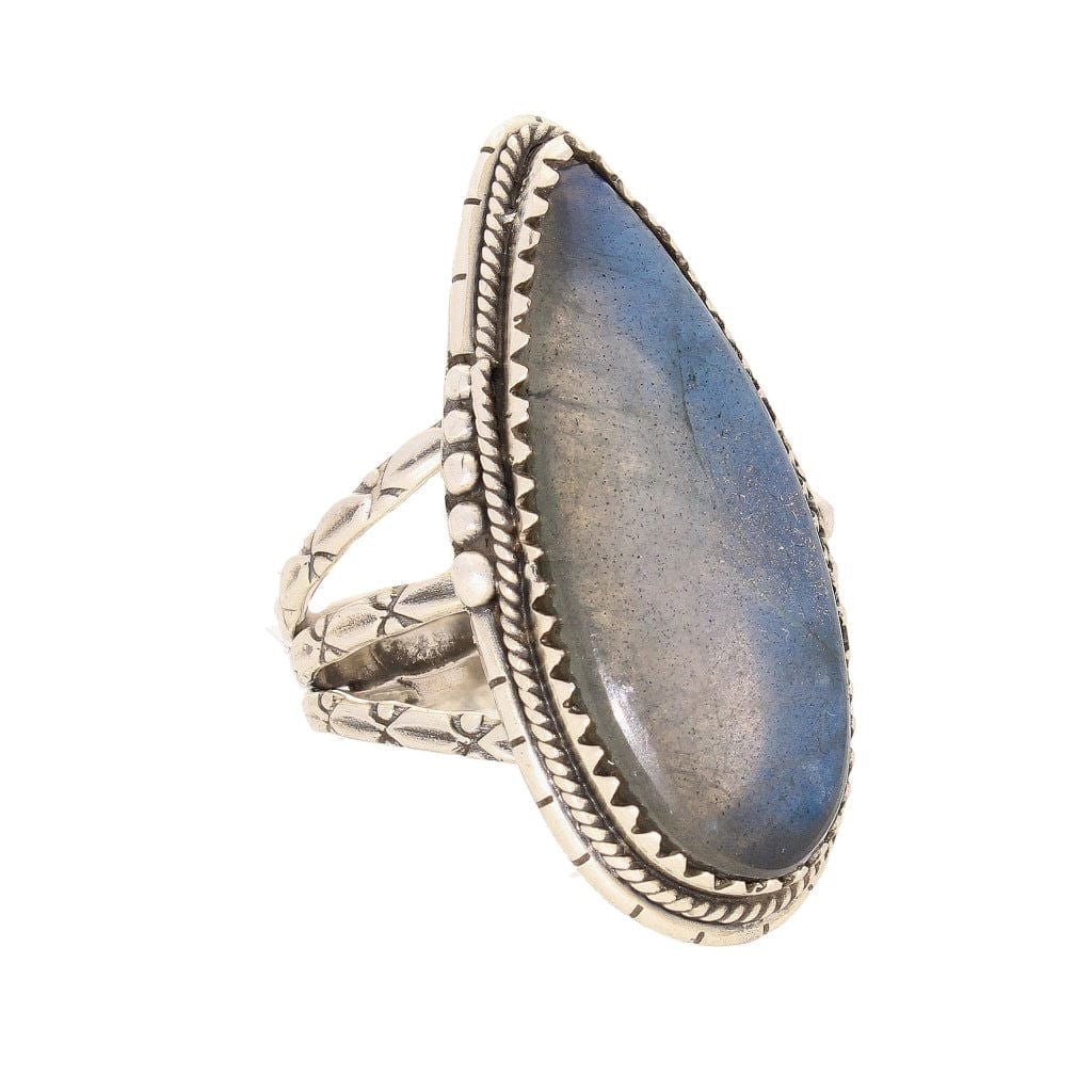 Get your Labradorite Dreams: Handcrafted Sterling Silver Ring Set on Tri-Band Texture online now or in store at Forever Gems in Franschhoek, South Africa