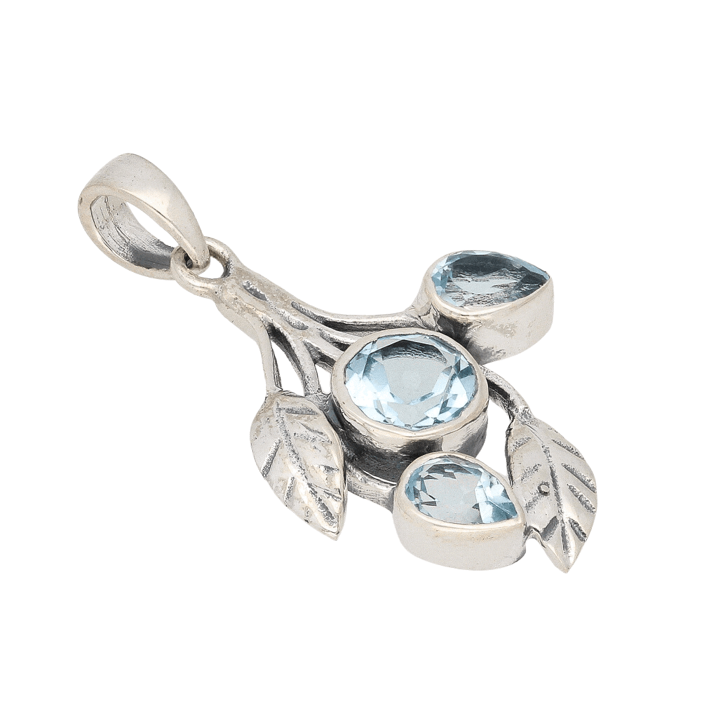 Get your Leafy Charms - Blue Topaz Sterling Silver Pendant online now or in store at Forever Gems in Franschhoek, South Africa