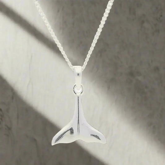 Get your Mermaid Vibes: The Perfect Sterling Silver Whale Tail Necklace. online now or in store at Forever Gems in Franschhoek, South Africa
