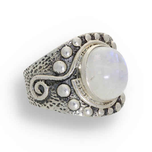 Get your Moonstone Radiance: Whimsical Wave Ring online now or in store at Forever Gems in Franschhoek, South Africa
