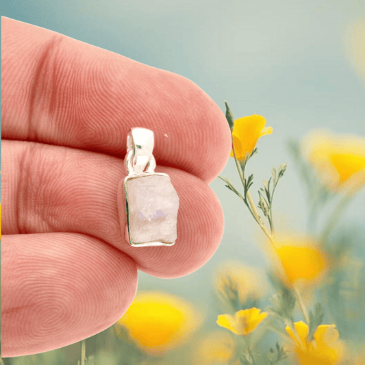 Get your Nature's Treasures: Raw Moonstone Sterling Silver Necklace online now or in store at Forever Gems in Franschhoek, South Africa
