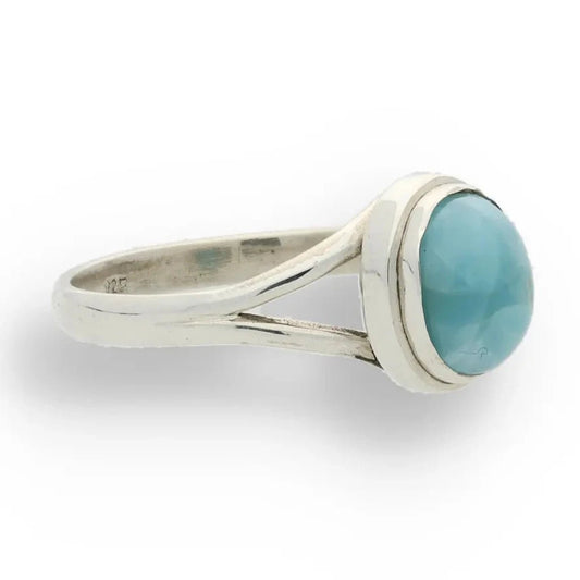 Get your Oceanic Embrace: Oval Larimar Sterling Silver Ring online now or in store at Forever Gems in Franschhoek, South Africa