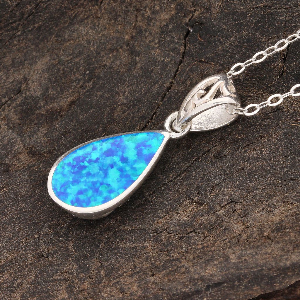 Get your Secret Garden: Teardrop Synthetic Opal Necklace online now or in store at Forever Gems in Franschhoek, South Africa