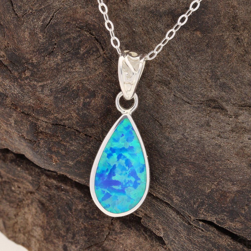 Capture the Mystery: Mesmerizing Opal Necklace in Sterling Silver