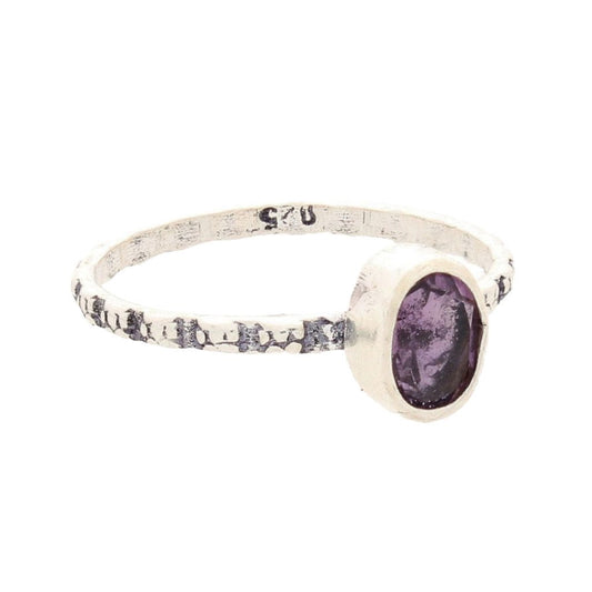 Get your Stacks of Style: Purple Amethyst Oval Sterling Silver Stackable Ring online now or in store at Forever Gems in Franschhoek, South Africa