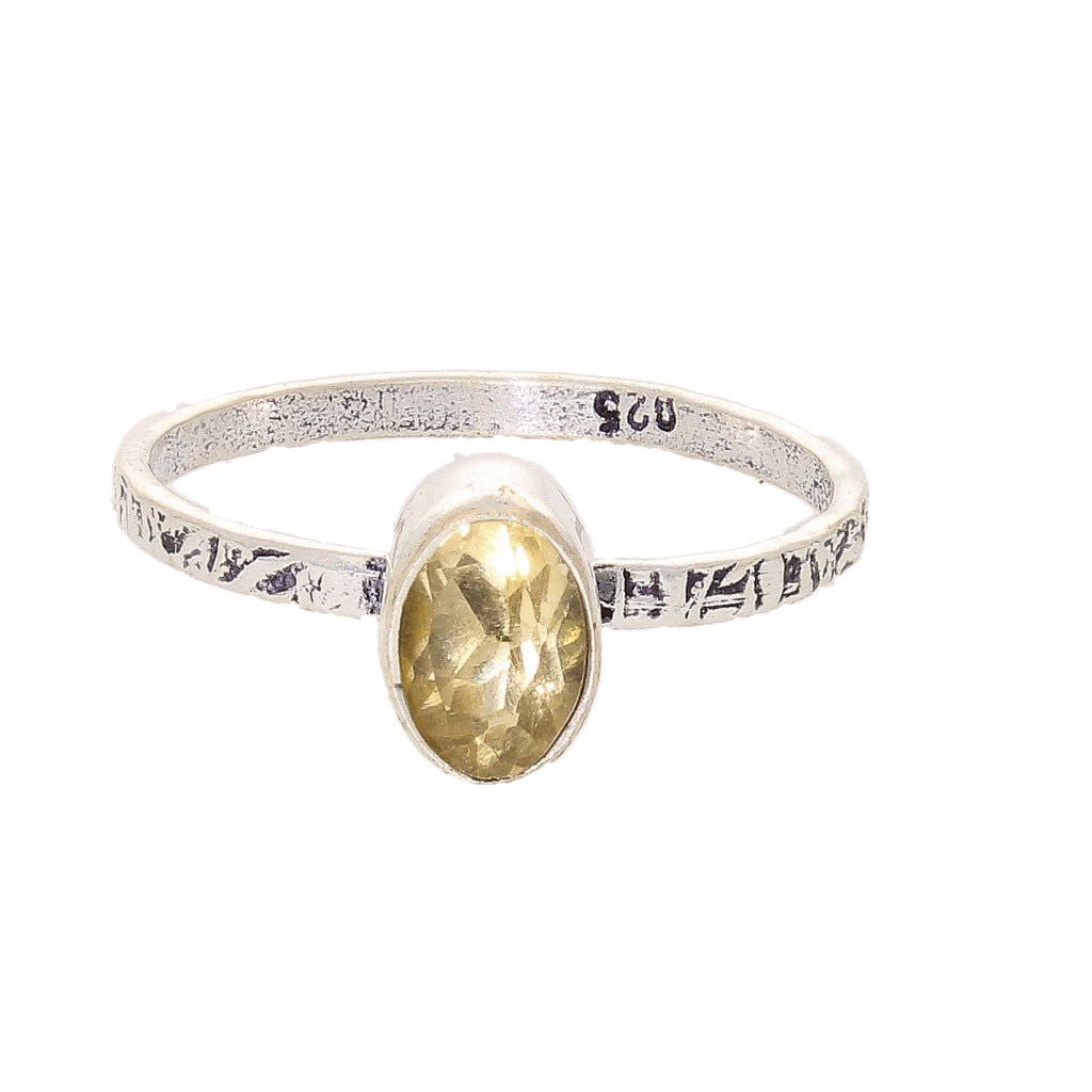 Get your Stacks of Style: Yellow Citrine Oval Sterling Silver Stackable Ring online now or in store at Forever Gems in Franschhoek, South Africa