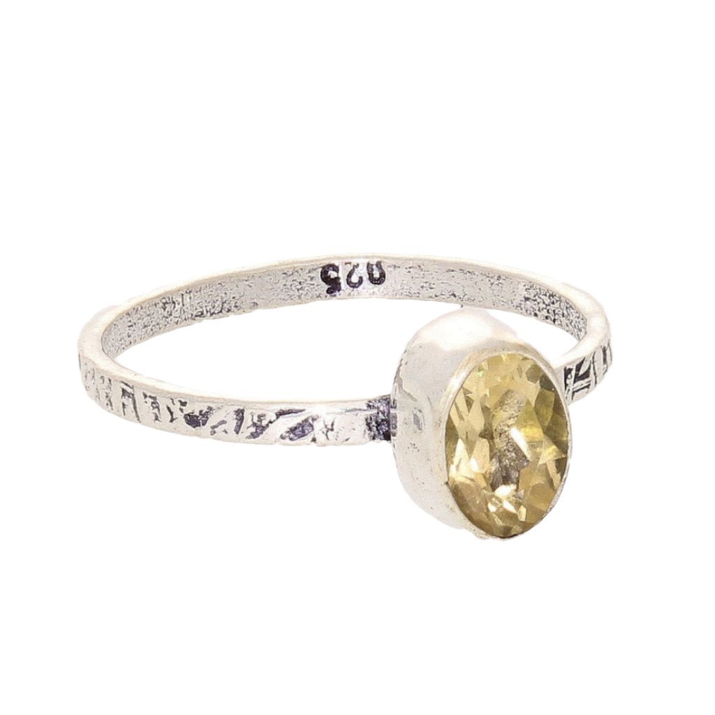 Get your Stacks of Style: Yellow Citrine Oval Sterling Silver Stackable Ring online now or in store at Forever Gems in Franschhoek, South Africa