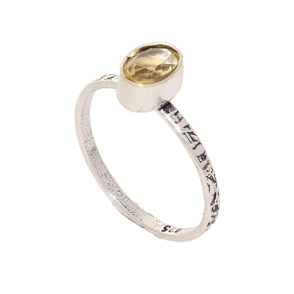 Get your Stacks of Style: Yellow Citrine Oval Sterling Silver Stackable Ring online now or in store at Forever Gems in Franschhoek, South Africa