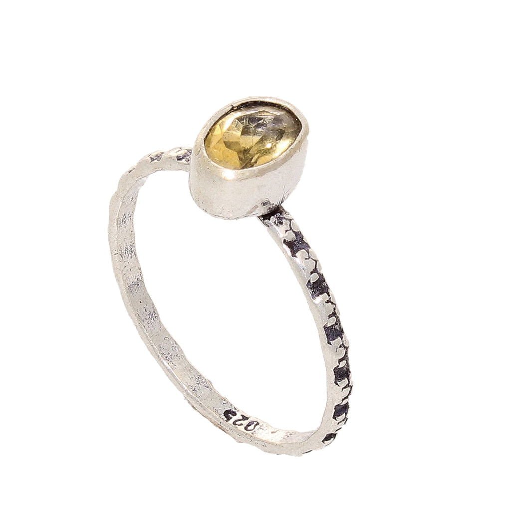 Get your Stacks of Style: Yellow Citrine Oval Sterling Silver Stackable Ring online now or in store at Forever Gems in Franschhoek, South Africa