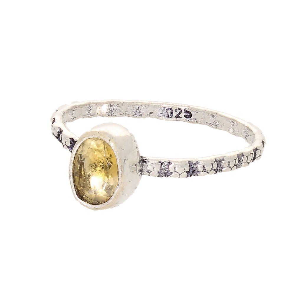 Get your Stacks of Style: Yellow Citrine Oval Sterling Silver Stackable Ring online now or in store at Forever Gems in Franschhoek, South Africa
