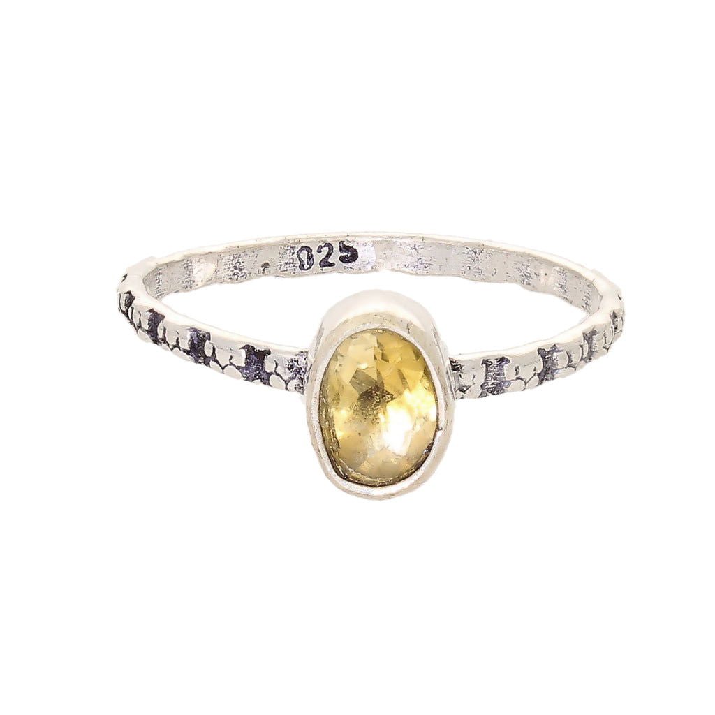Get your Stacks of Style: Yellow Citrine Oval Sterling Silver Stackable Ring online now or in store at Forever Gems in Franschhoek, South Africa
