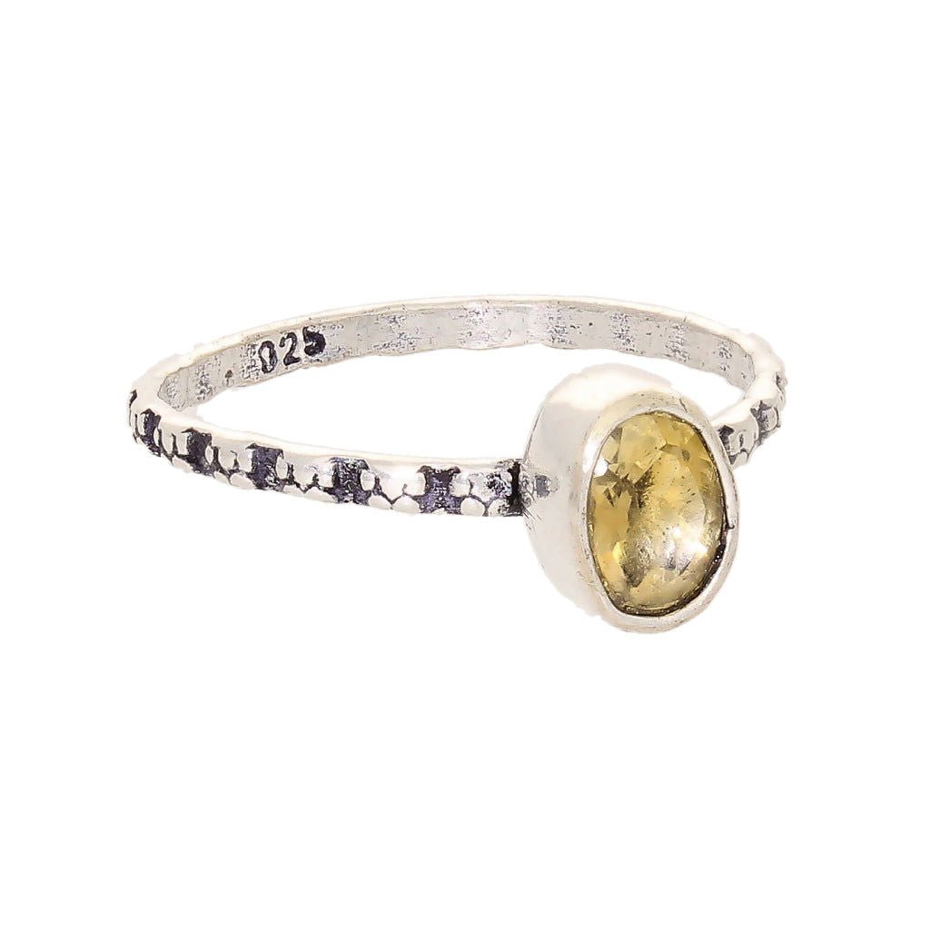 Get your Stacks of Style: Yellow Citrine Oval Sterling Silver Stackable Ring online now or in store at Forever Gems in Franschhoek, South Africa