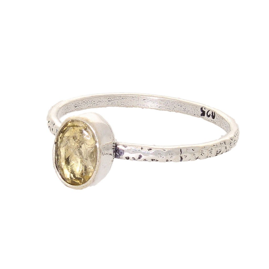 Get your Stacks of Style: Yellow Citrine Oval Sterling Silver Stackable Ring online now or in store at Forever Gems in Franschhoek, South Africa