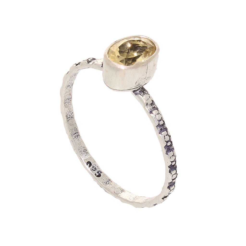 Get your Stacks of Style: Yellow Citrine Oval Sterling Silver Stackable Ring online now or in store at Forever Gems in Franschhoek, South Africa
