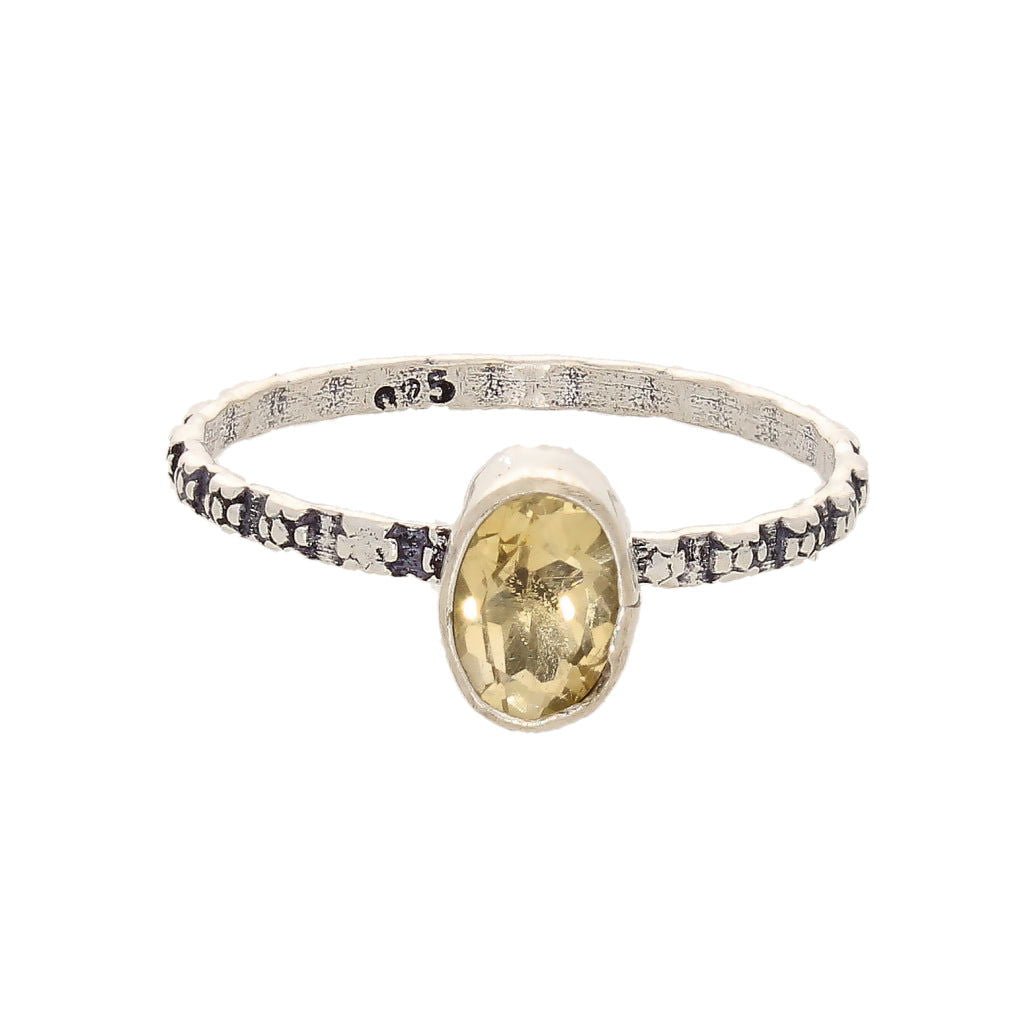 Get your Stacks of Style: Yellow Citrine Oval Sterling Silver Stackable Ring online now or in store at Forever Gems in Franschhoek, South Africa