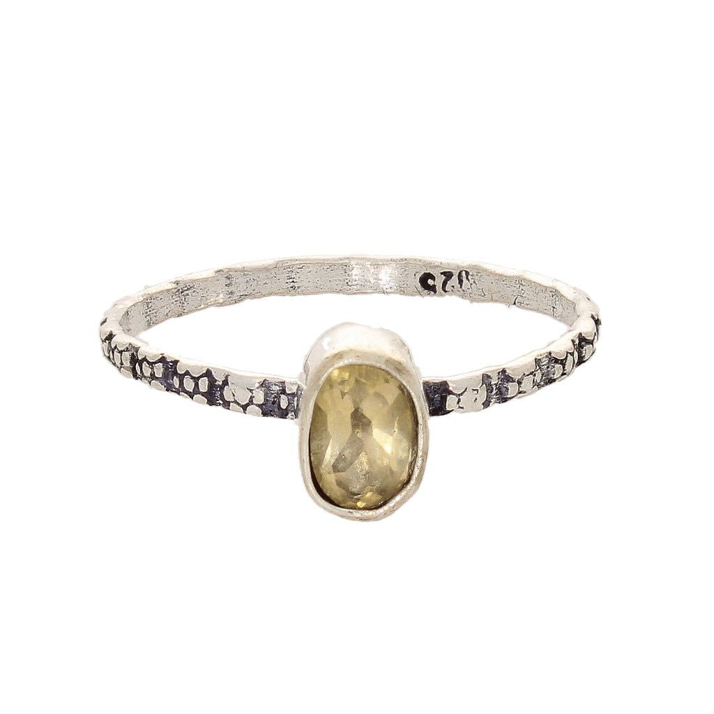 Get your Stacks of Style: Yellow Citrine Oval Sterling Silver Stackable Ring online now or in store at Forever Gems in Franschhoek, South Africa