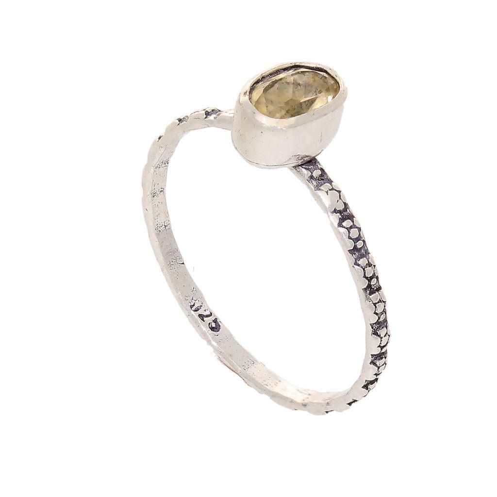 Get your Stacks of Style: Yellow Citrine Oval Sterling Silver Stackable Ring online now or in store at Forever Gems in Franschhoek, South Africa