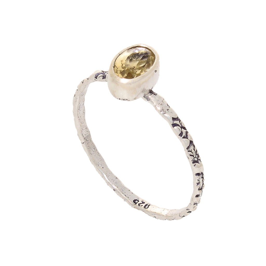 Get your Stacks of Style: Yellow Citrine Oval Sterling Silver Stackable Ring online now or in store at Forever Gems in Franschhoek, South Africa