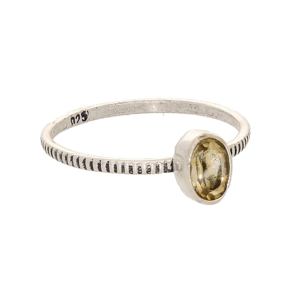 Get your Stacks of Style: Yellow Citrine Oval Sterling Silver Stackable Ring online now or in store at Forever Gems in Franschhoek, South Africa