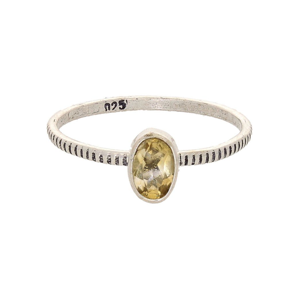 Get your Stacks of Style: Yellow Citrine Oval Sterling Silver Stackable Ring online now or in store at Forever Gems in Franschhoek, South Africa