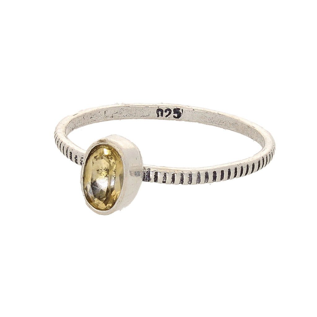 Get your Stacks of Style: Yellow Citrine Oval Sterling Silver Stackable Ring online now or in store at Forever Gems in Franschhoek, South Africa