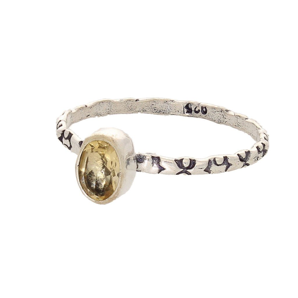 Get your Stacks of Style: Yellow Citrine Oval Sterling Silver Stackable Ring online now or in store at Forever Gems in Franschhoek, South Africa