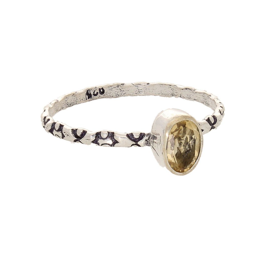 Get your Stacks of Style: Yellow Citrine Oval Sterling Silver Stackable Ring online now or in store at Forever Gems in Franschhoek, South Africa