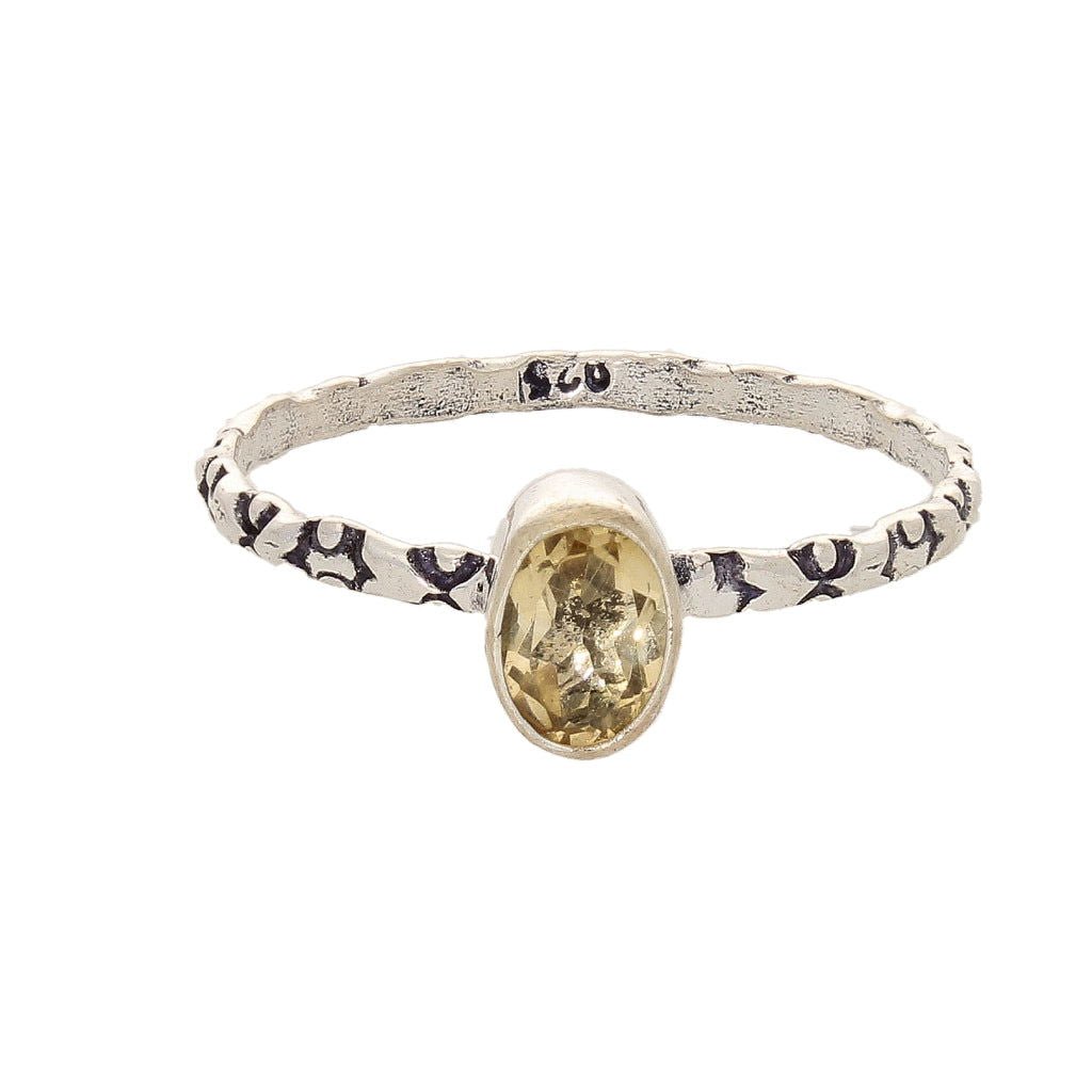 Get your Stacks of Style: Yellow Citrine Oval Sterling Silver Stackable Ring online now or in store at Forever Gems in Franschhoek, South Africa