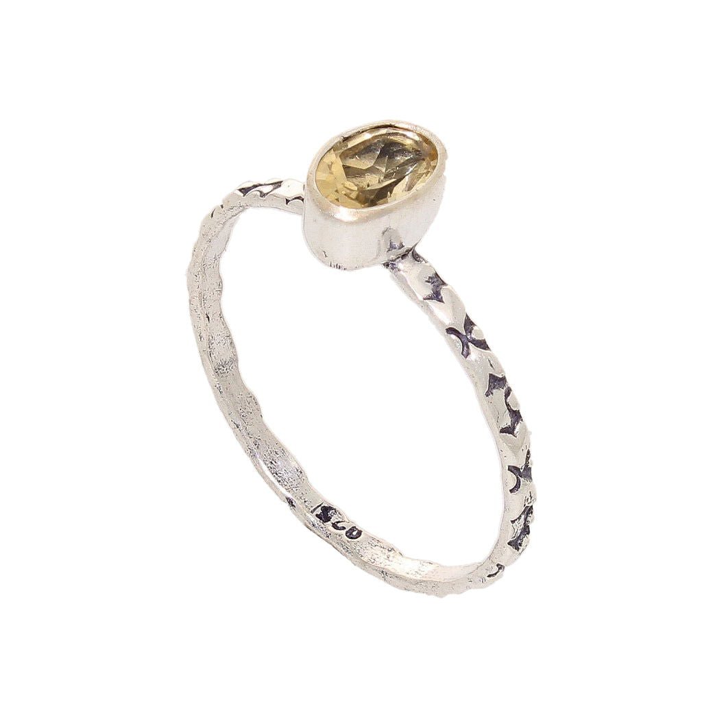 Get your Stacks of Style: Yellow Citrine Oval Sterling Silver Stackable Ring online now or in store at Forever Gems in Franschhoek, South Africa