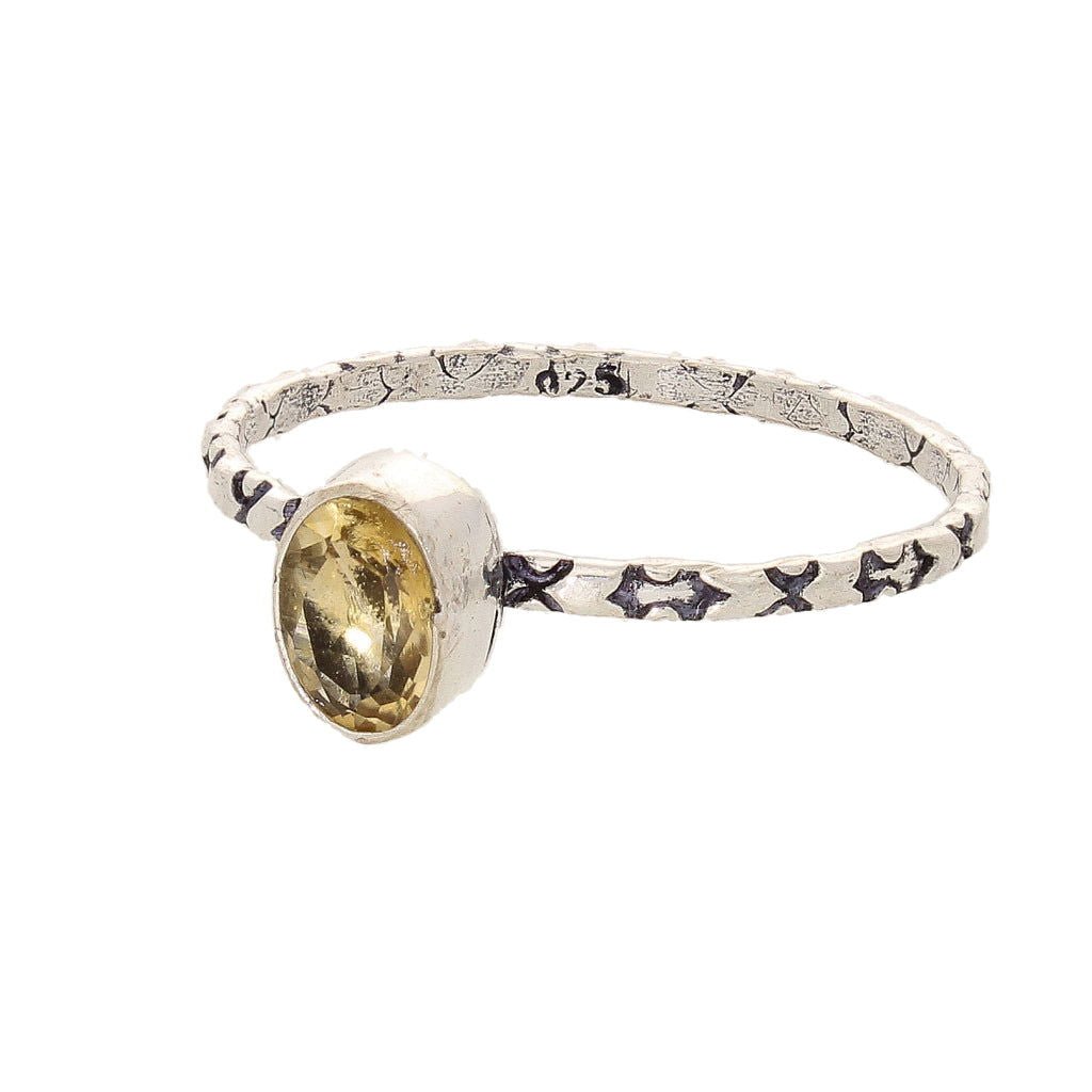Get your Stacks of Style: Yellow Citrine Oval Sterling Silver Stackable Ring online now or in store at Forever Gems in Franschhoek, South Africa