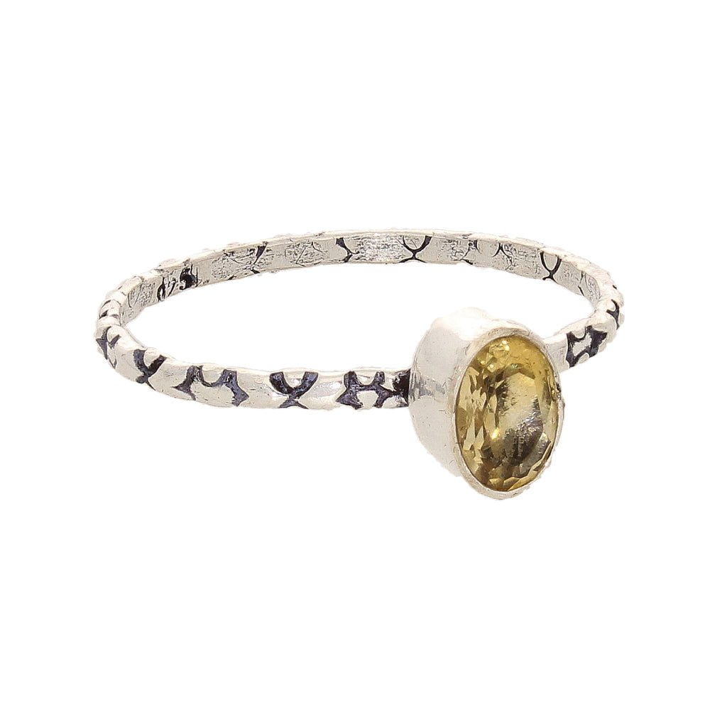 Get your Stacks of Style: Yellow Citrine Oval Sterling Silver Stackable Ring online now or in store at Forever Gems in Franschhoek, South Africa