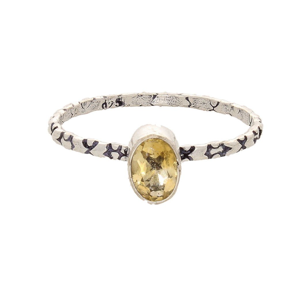 Get your Stacks of Style: Yellow Citrine Oval Sterling Silver Stackable Ring online now or in store at Forever Gems in Franschhoek, South Africa