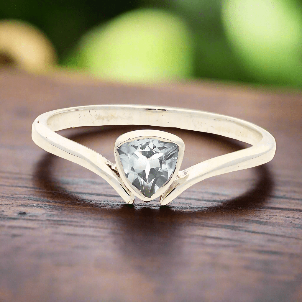 Buy your Timeless Treasures: Trillion Blue Topaz Ring online now or in store at Forever Gems in Franschhoek, South Africa