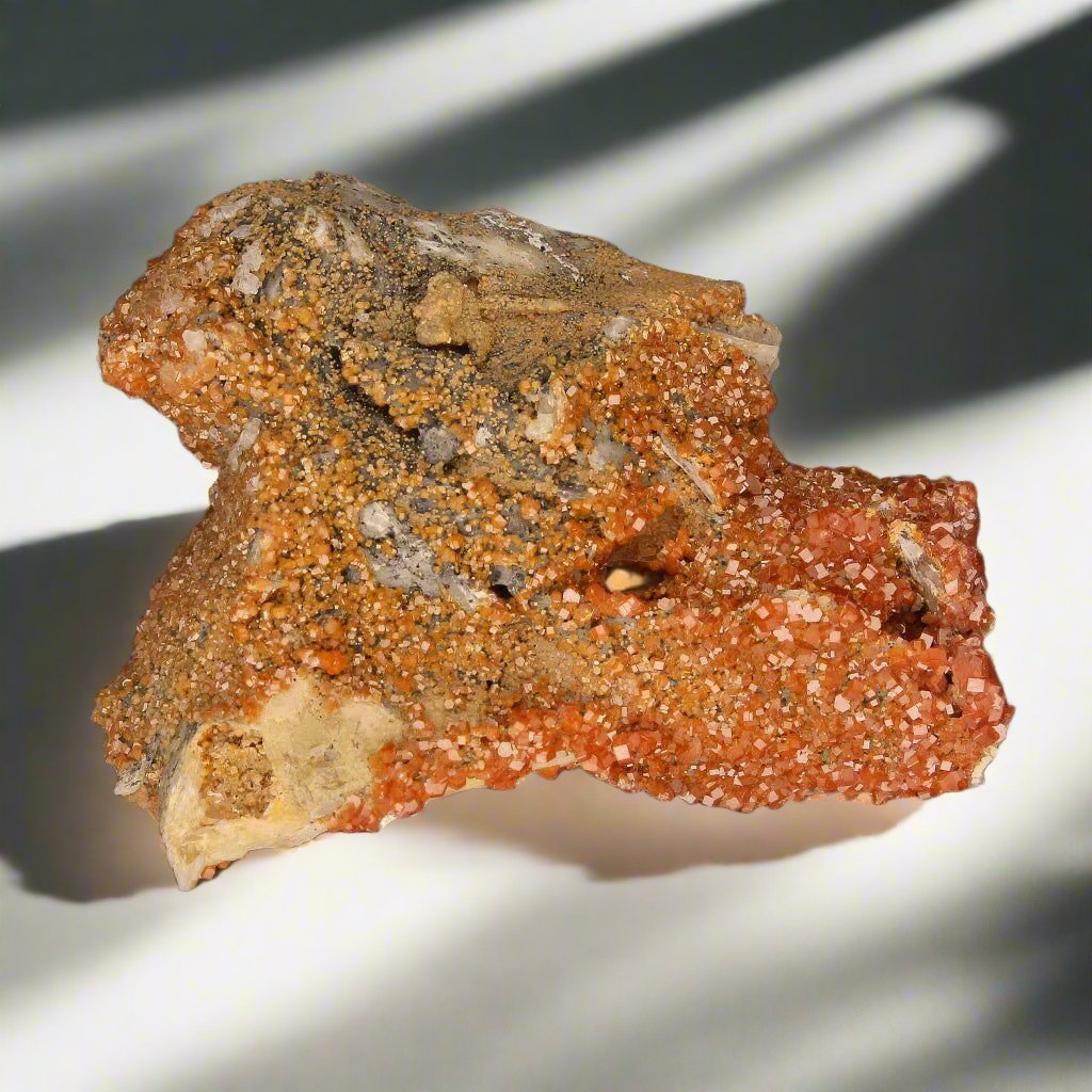 Get your Mesmerizing Vanadinite Crystals on Barite online now or in store at Forever Gems in Franschhoek, South Africa