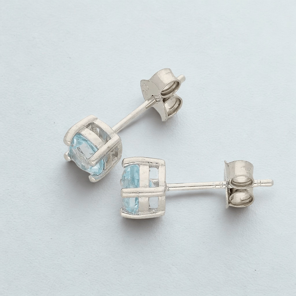 Get your Sterling Silver Blue Topaz Spark Stud Earrings online now or in store at Forever Gems in Franschhoek, South Africa