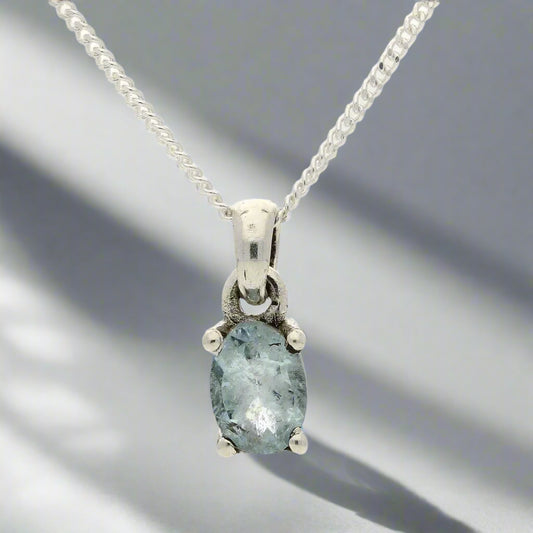 Get your Aquamarine "Ocean Serenity" Sterling Silver Necklace online now or in store at Forever Gems in Franschhoek, South Africa