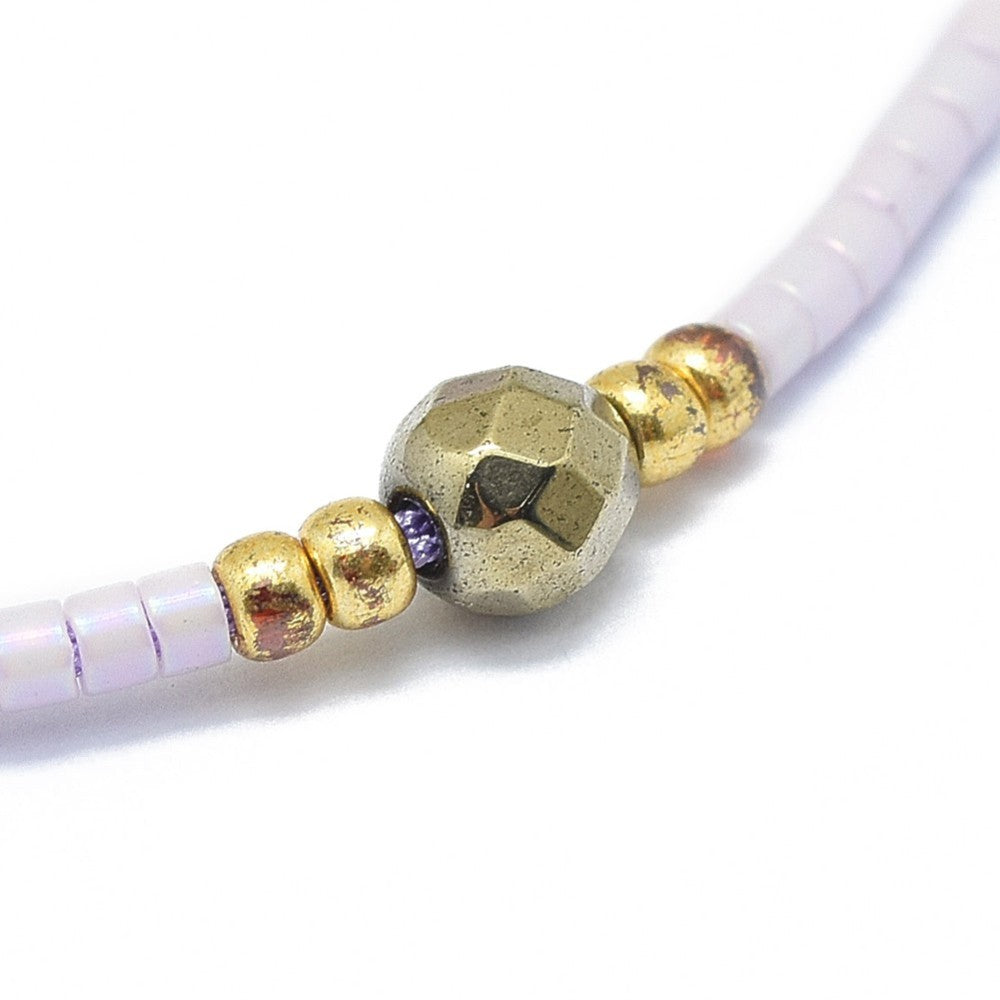 Buy your Pyrite & Seed Bead Adjustable Bracelet online now or in store at Forever Gems in Franschhoek, South Africa