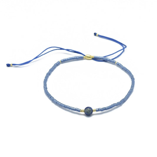 Buy your Lapis Lazuli & Seed Bead Adjustable Bracelet online now or in store at Forever Gems in Franschhoek, South Africa