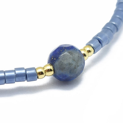 Buy your Lapis Lazuli & Seed Bead Adjustable Bracelet online now or in store at Forever Gems in Franschhoek, South Africa