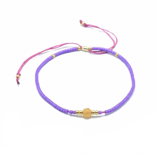 Buy your Yellow Aventurine & Seed Bead Adjustable Bracelet online now or in store at Forever Gems in Franschhoek, South Africa