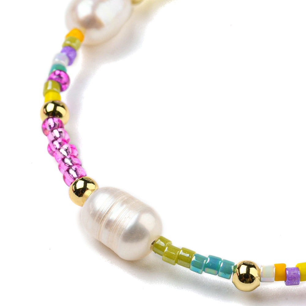 Buy your Pearl, Seed Bead & Brass Adjustable Bracelet online now or in store at Forever Gems in Franschhoek, South Africa
